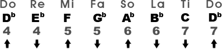 Major Scale in the Key of D♭